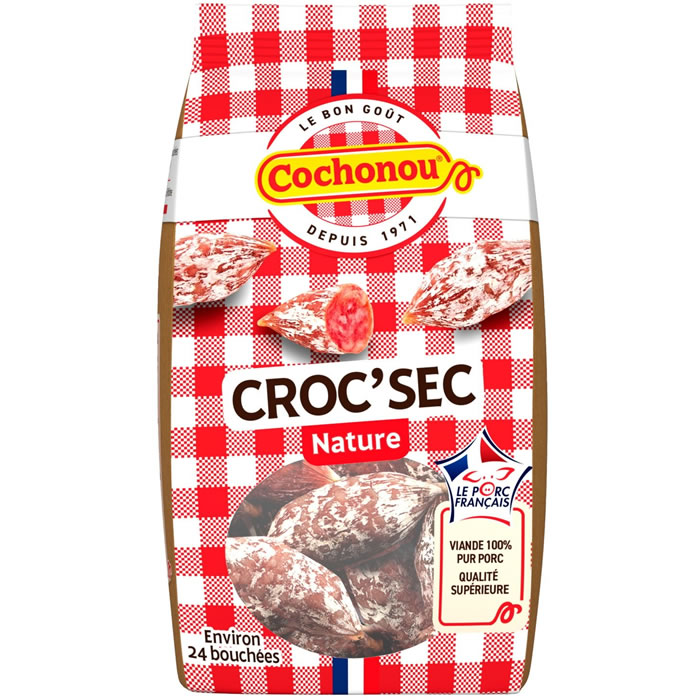 COCHONOU Croc’Sec – Mini saucissons secs nature 150g