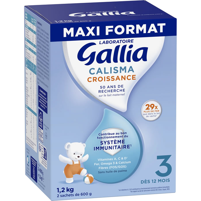 GALLIA Calisma – Lait de croissance en poudre 12/36 mois 2x600g