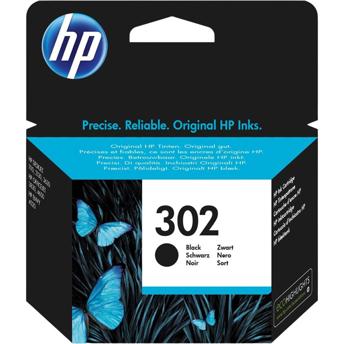 HP Cartouche d’encre N°302 noir (1 cartouche)