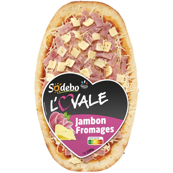 SODEBO L’Ovale – Pizza jambon et fromages 200g