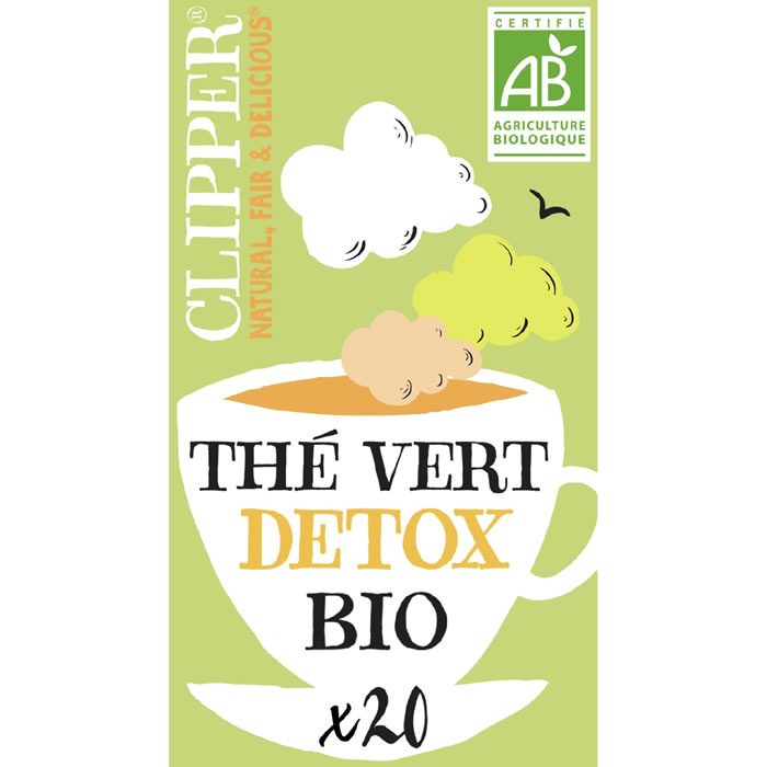 CLIPPER Thé vert détox bio (20 sachets, 40g)