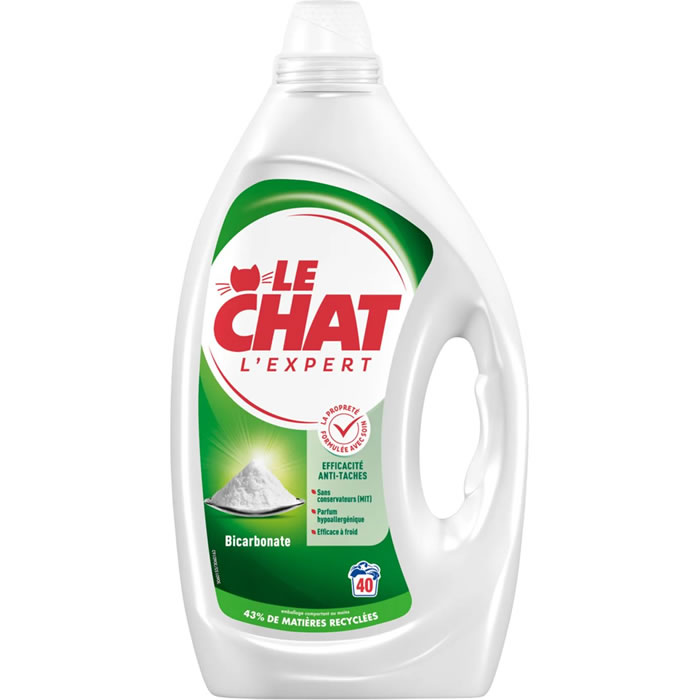 LE CHAT L’Expert Lessive liquide au bicarbonate 1,8 L 40 lavages