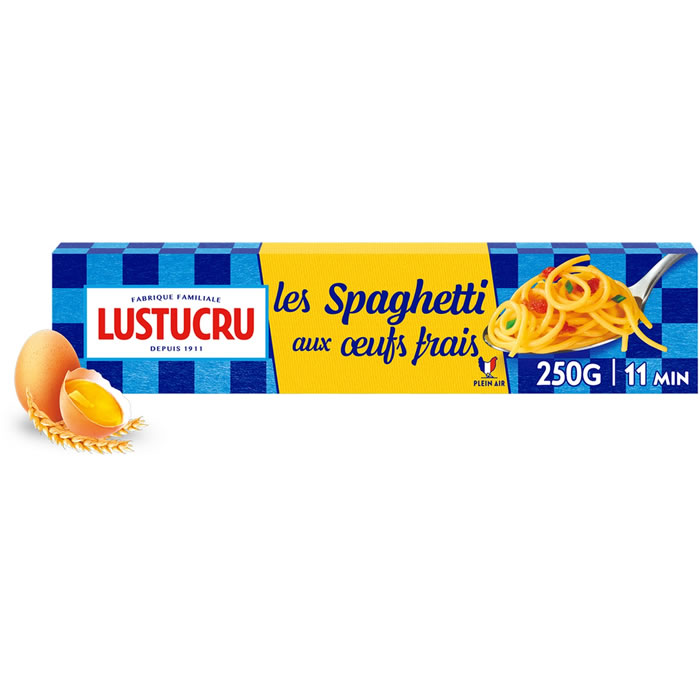 LUSTUCRU Spaghetti aux oeufs frais 250g