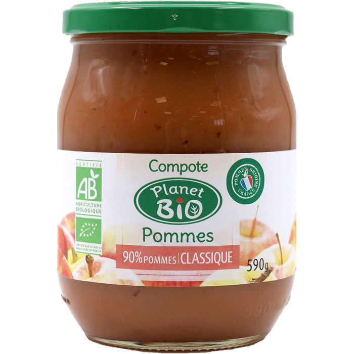 PLANET BIO – Compote de pommes bio 590 g