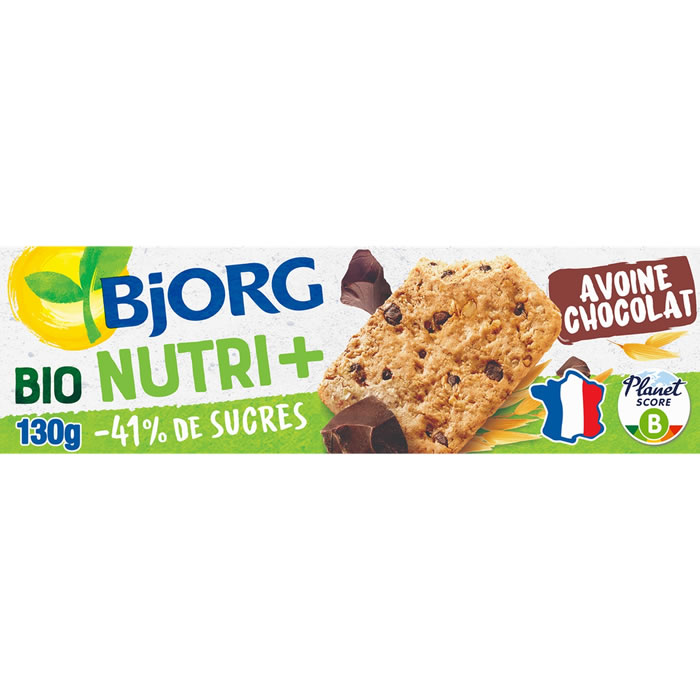 BJORG – Biscuits à l’avoine et pépites de chocolat bio 130g