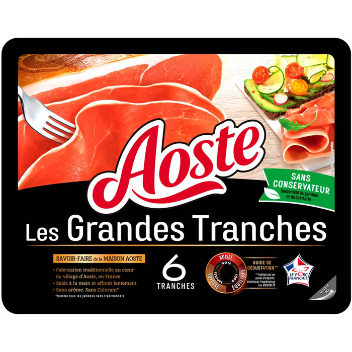 AOSTE Les Grandes Tranches – Jambon sec (165 g)