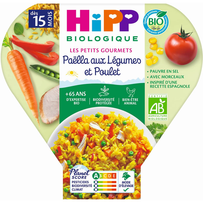 HIPP – Paëlla aux légumes et poulet bio 250 g
