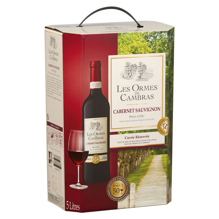 Vin rouge IGP PAYS D’OC Les Ormes de Cambras