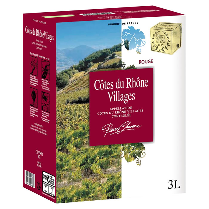 Vin rouge AOP CÔTES DU RHÔNE VILLAGES Pierre Chanau
