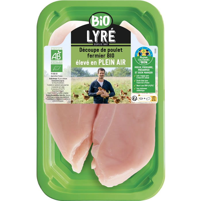 LYRE Escalopes de poulet fermier bio