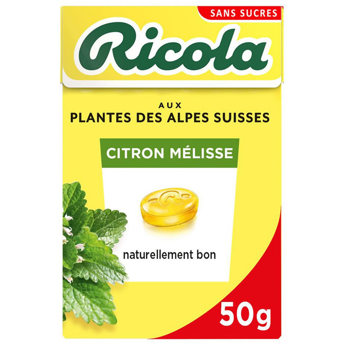 RICOLA Bonbons suisses citron mélisse sans sucres 50g