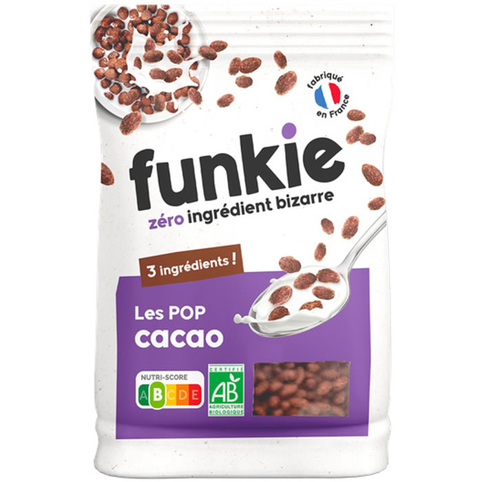 FUNKIE Les POP – Céréales riz soufflés au chocolat bio 300 g