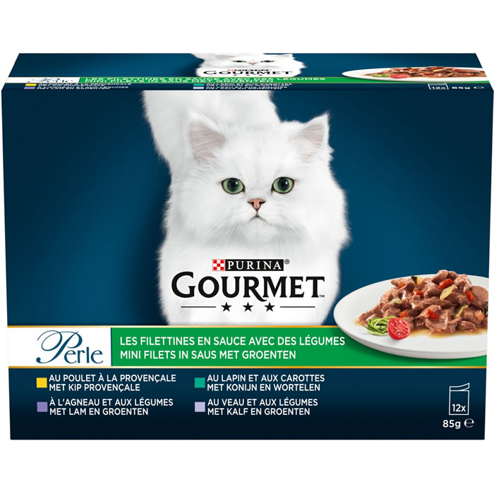 PURINA Gourmet Filettines en sauce à l’agneau, poulet, lapin, veau