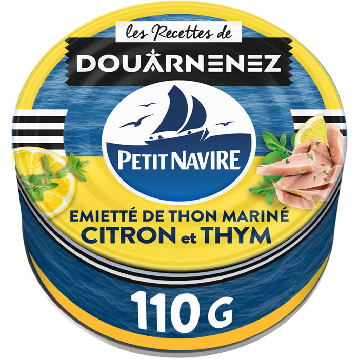 PETIT NAVIRE – Émietté de thon mariné au citron et thym 110g