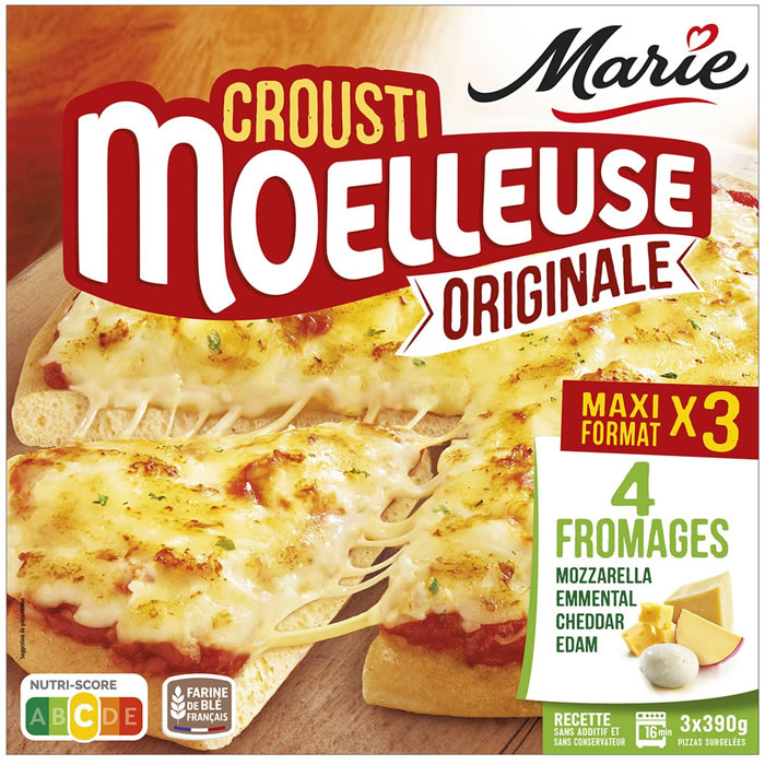 MARIE CroustiMoelleuse Originale – Pizza 4 fromages 3x390g