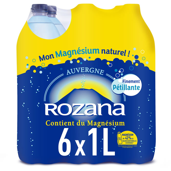 ROZANA – Eau minérale naturelle gazeuse 6 x 1 L