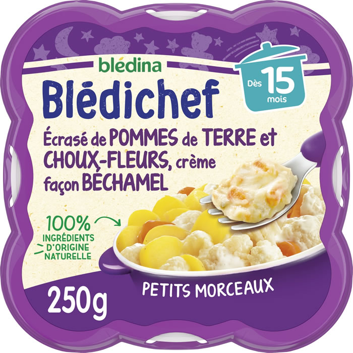 BLEDINA Blédichef – Écrasé de pommes de terre et choux-fleurs 250 g