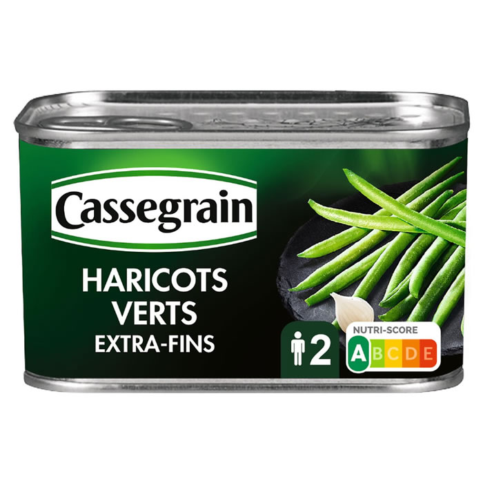 CASSEGRAIN – Haricots verts extra-fins cueillis et rangés main 220 g