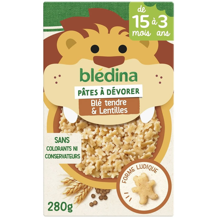 BLEDINA – Pâtes au blé et lentilles 280 g