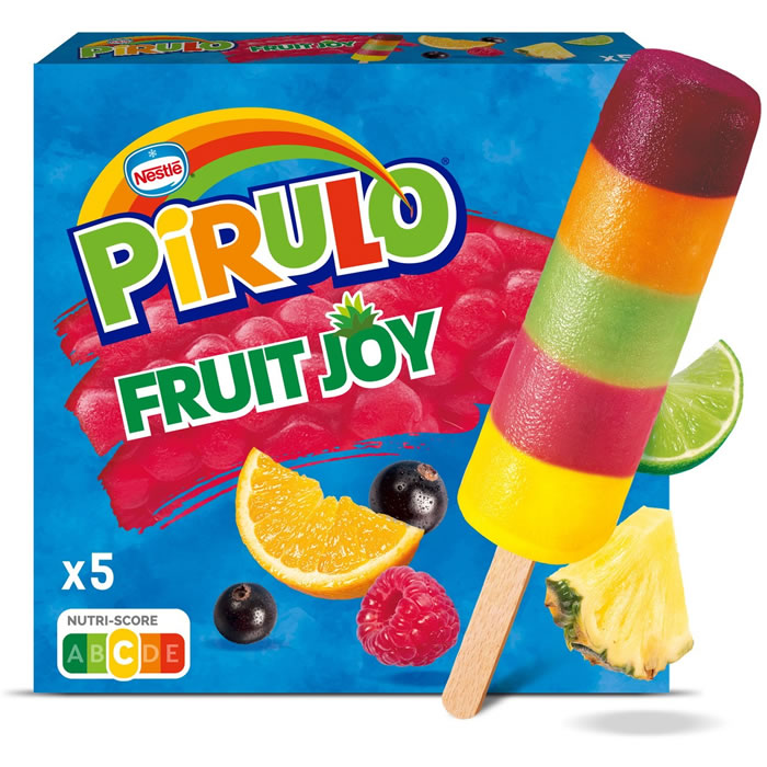 PIRULO Fruit Joy – Glaces à l’eau aromatisées aux fruits 5x65g