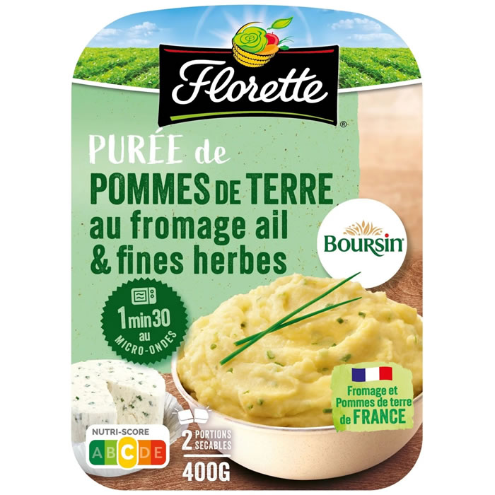 FLORETTE – Purée de pommes de terre au fromage ail et fines herbes