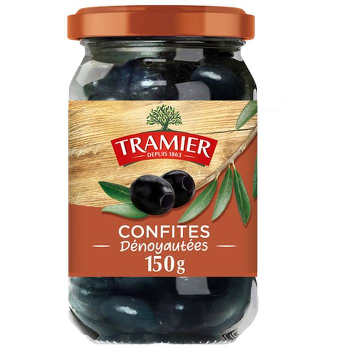 TRAMIER – Olives noires confites dénoyautées – 150 g