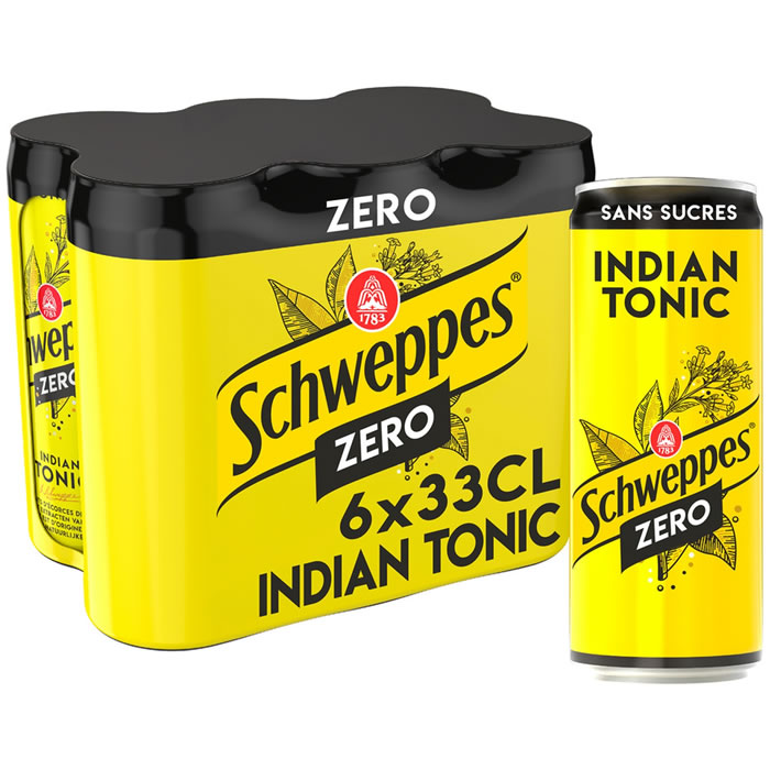 SCHWEPPES – Indian Tonic Zéro 6 x 33 cl