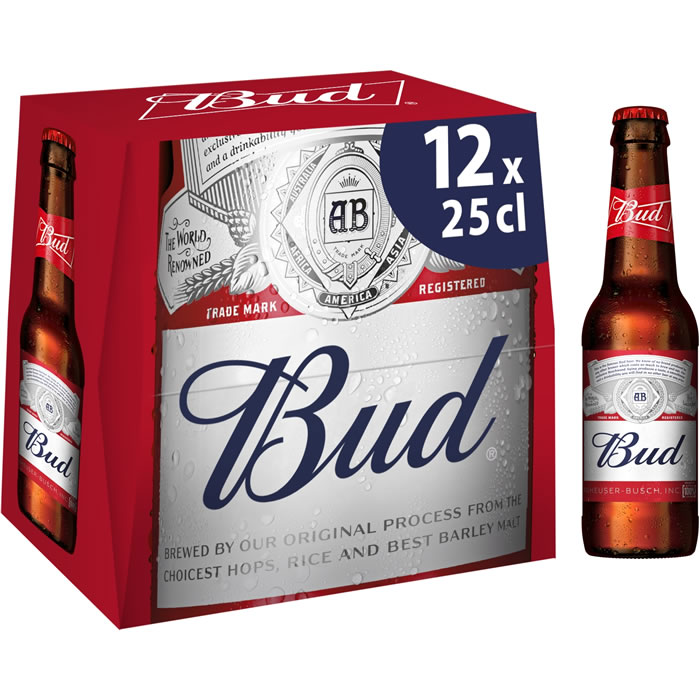 BUD – Bière blonde Lager 12 x 25 cl