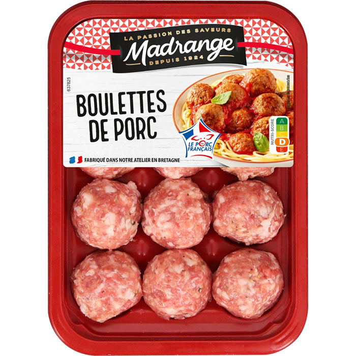 MADRANGE – Boulettes de porc 12 x 25 g