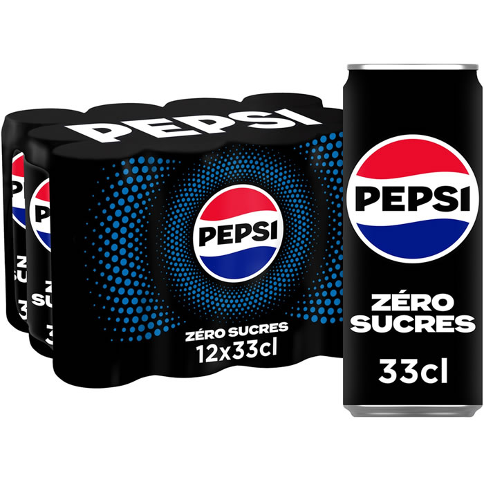 PEPSI – Boisson gazeuse aux extraits végétaux sans sucres 6 x 33 cl