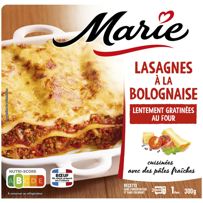 MARIE – Lasagnes à la bolognaise 300g