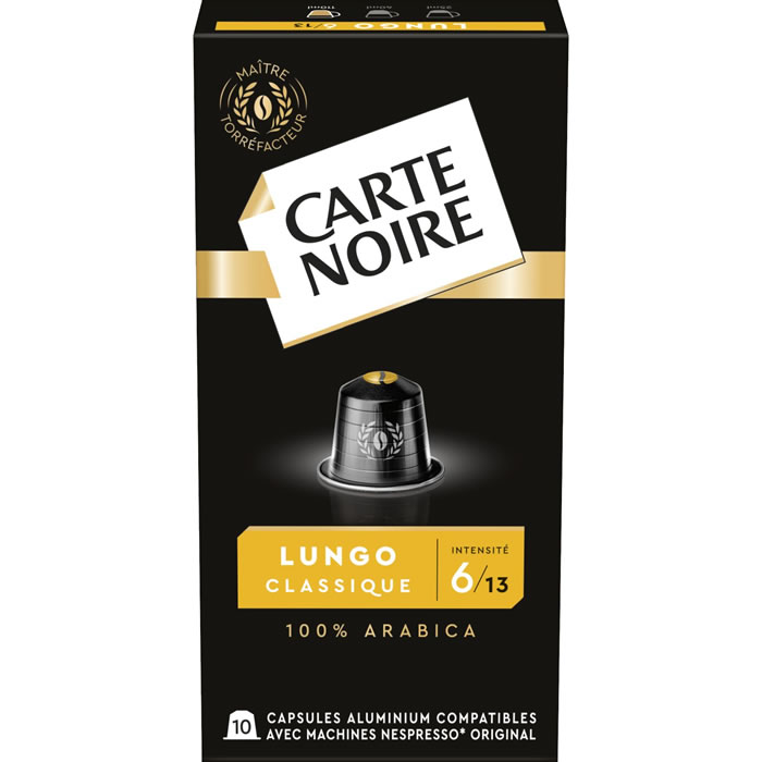 CARTE NOIRE – Capsules de café allongé N°6 10 capsules