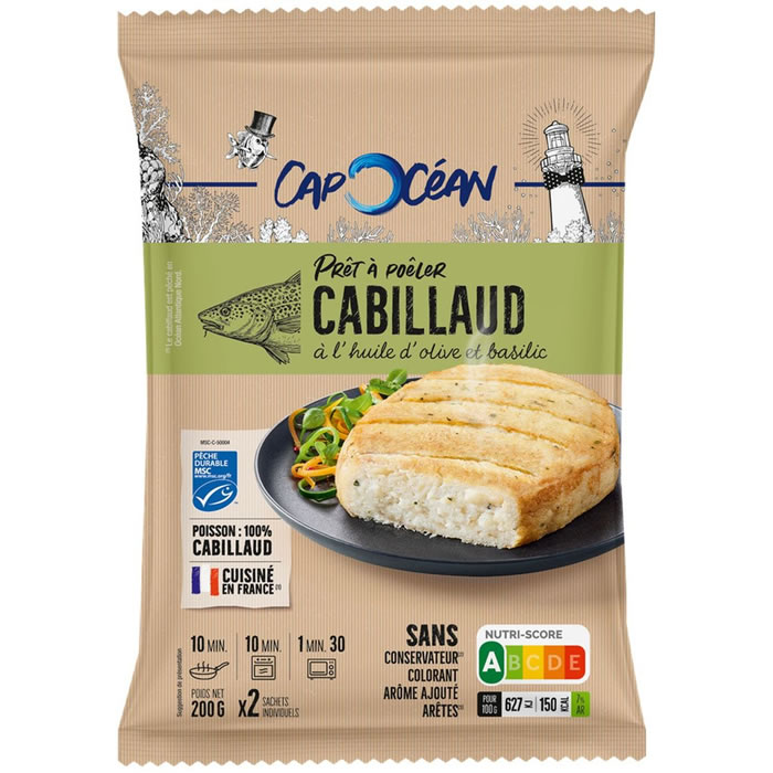 Hachés de cabillaud à l’huile d’olive et basilic – CAP OCEAN
