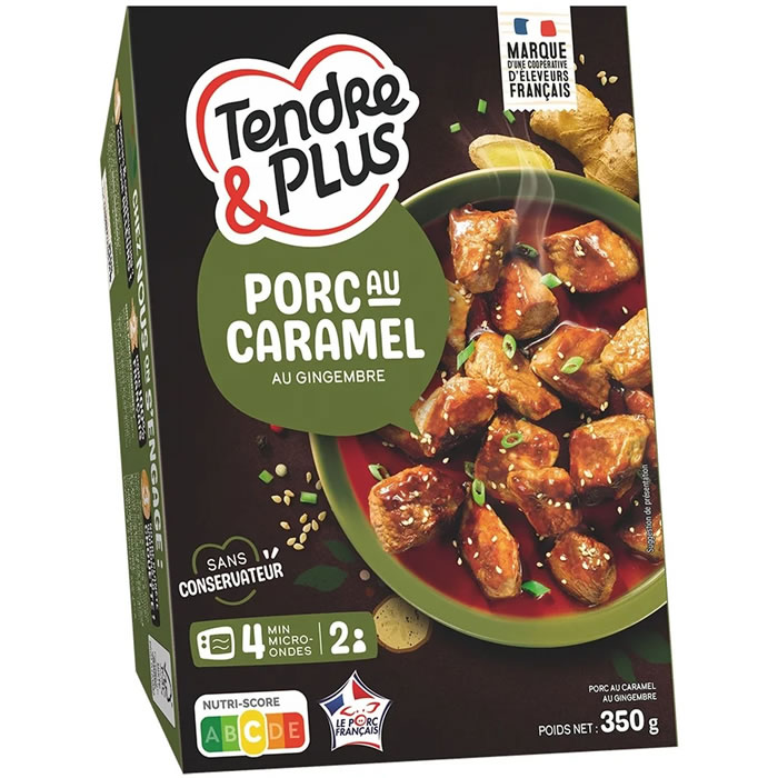 TENDRE & PLUS – Porc au caramel et au gingembre 350 g