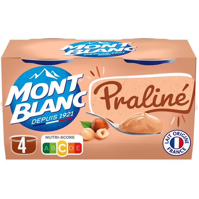 MONT BLANC – Crème dessert au praliné 4 x 125 g