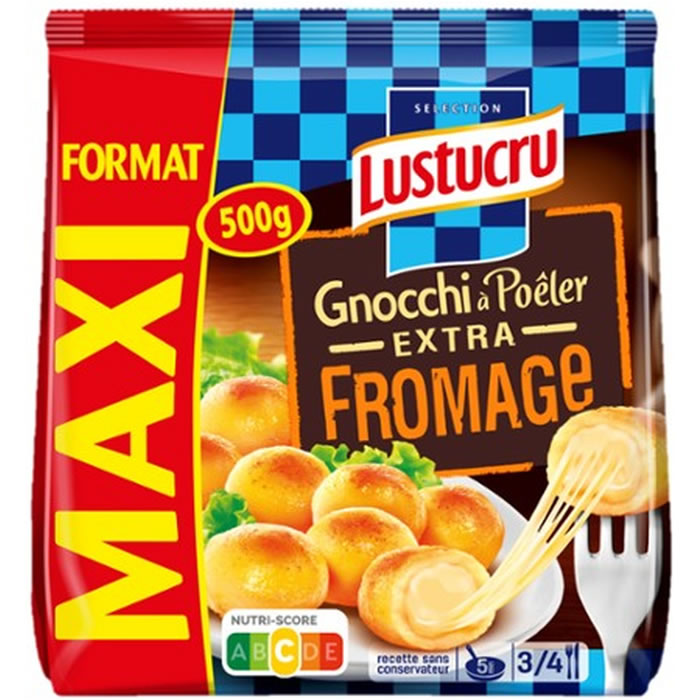 LUSTUCRU – Gnocchi à poêler fourré au fromage 500g