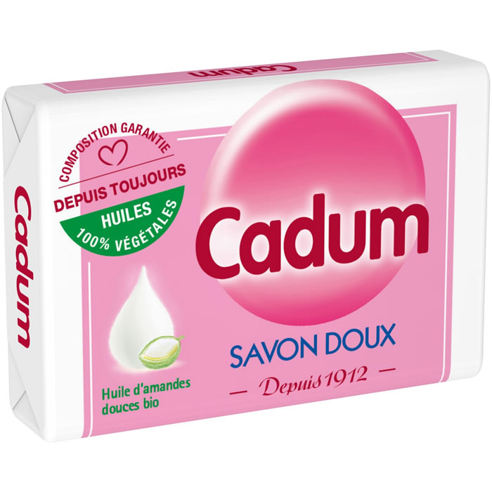 CADUM – Savon solide à l’huile d’amandes douces 1 savon