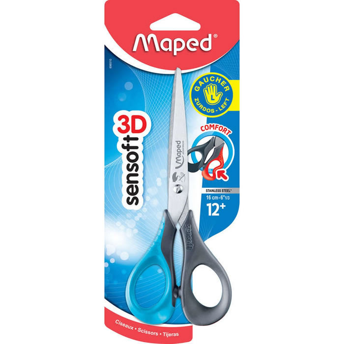 MAPED Sensoft – Ciseaux bout pointu 16 cm pour gaucher