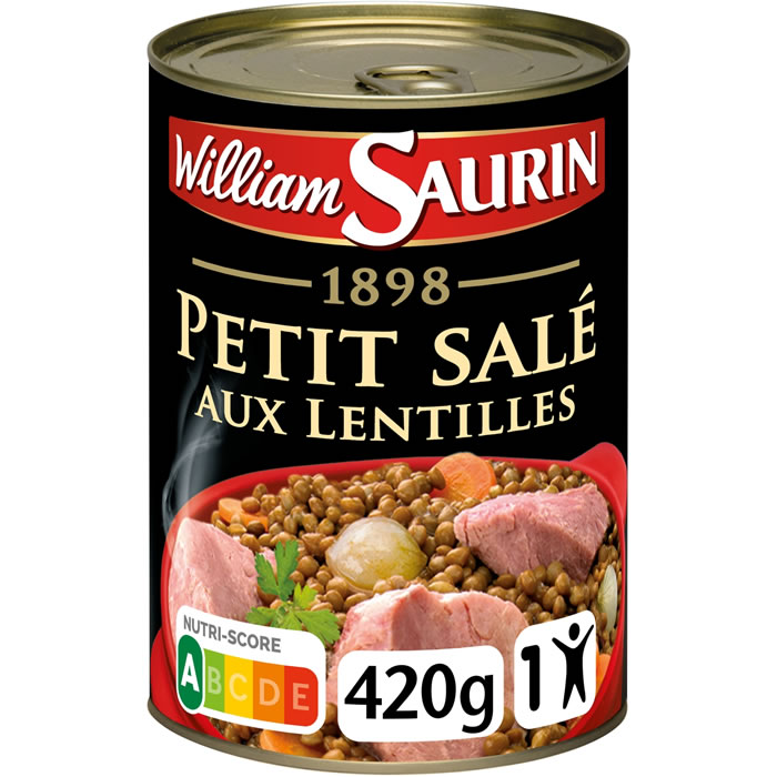 WILLIAM SAURIN – Petit salé aux lentilles 420 g