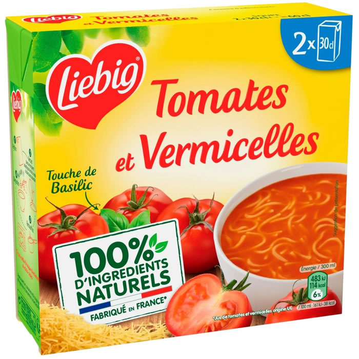 LIEBIG – Soupe de tomates et vermicelles 2x30cl