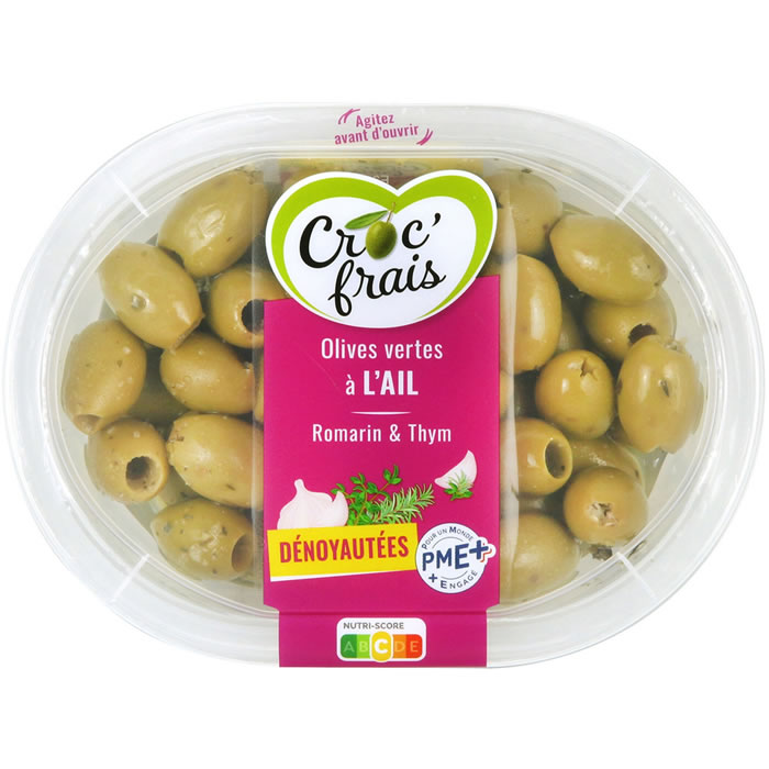 CROC’ FRAIS – Olives vertes dénoyautées à la grecque 200 g