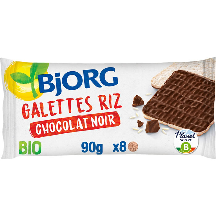 BJORG – Galettes de riz au chocolat noir bio 90g