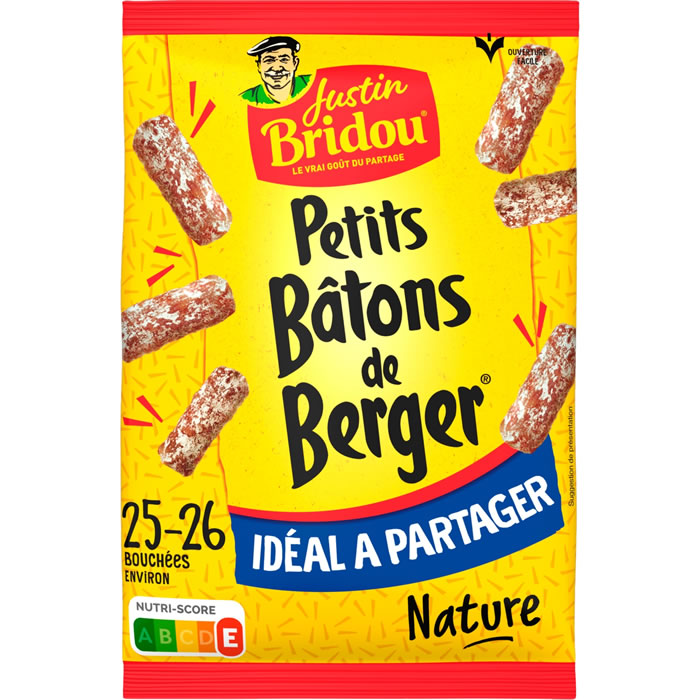 JUSTIN BRIDOU Petits Bâton de Berger – Mini saucisson sec nature 160g
