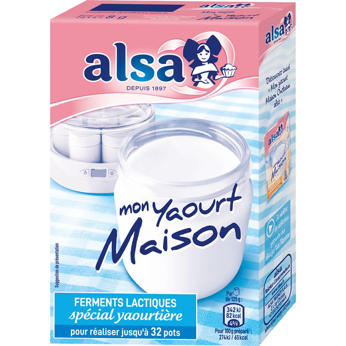 ALSA – Ferments lactiques pour préparation de yaourts 8 g