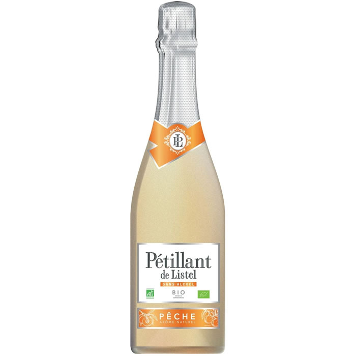 LISTEL – Vin pétillant à la pêche sans alcool bio 75 cl