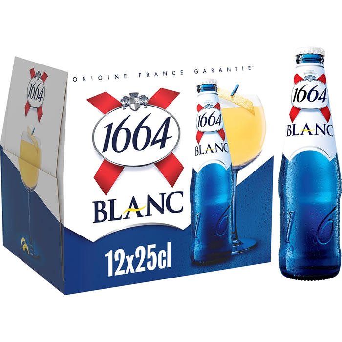 1664 – Bière blanche aromatisée aux agrumes 12 x 25 cl