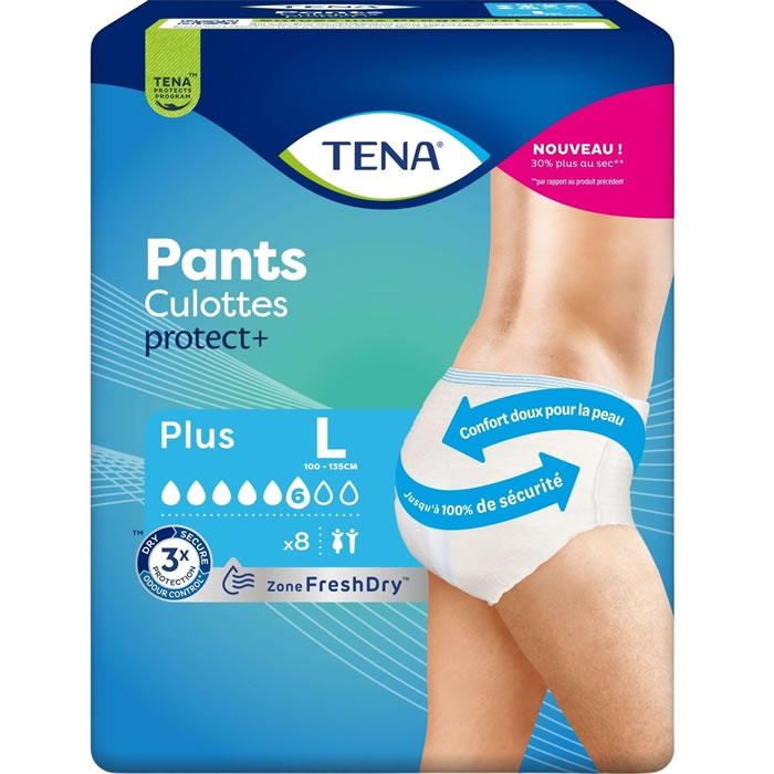 TENA Culottes absorbantes femme taille L x8