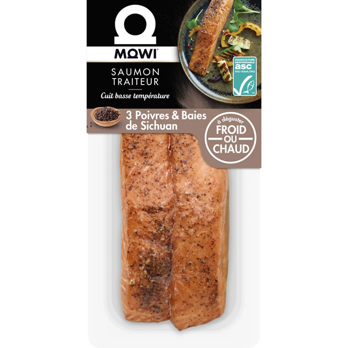 MOWI – Pavés de saumon au 3 poivres et baies de Sichuan ASC 2 x 110 g