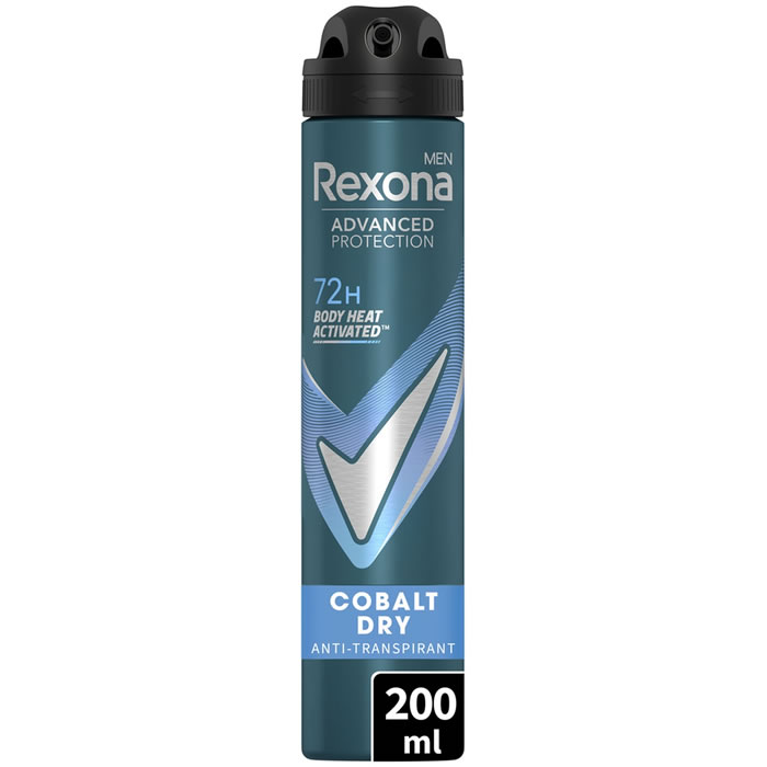 REXONA Men Cobalt Dry – Déodorant spray anti-transpirant 72h 200 ml