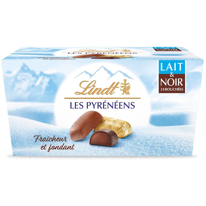 LINDT Les Pyrénéens – Bouchées au chocolat au lait et noir 175g